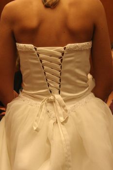 Bride's dress, view from back