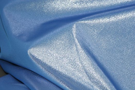 Blue texture silk fabric