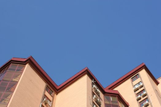 Roof of the modern house on a background of the sky