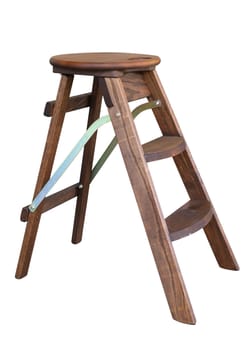 Antique Ladder isolated with clipping path        
