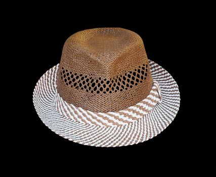 Tan and White Hat isolated with clipping path        
