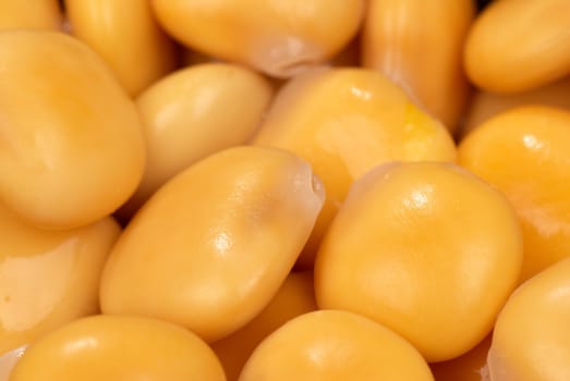 Full frame closeup take of  pickeld lupin beans