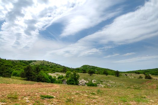 mountains landscape with beautiful sky