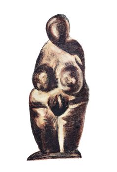 Image of the woman figure in prehistoric style