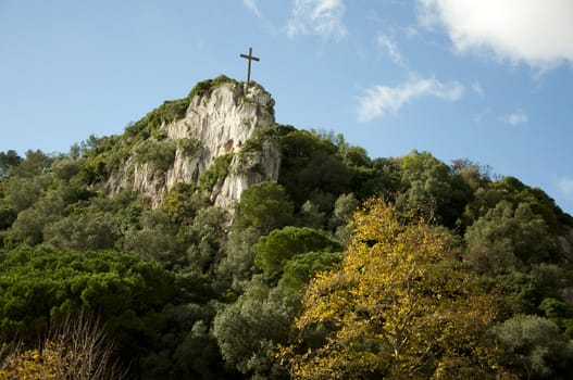 Portugal at the top of the mountain is a very long time, this cross