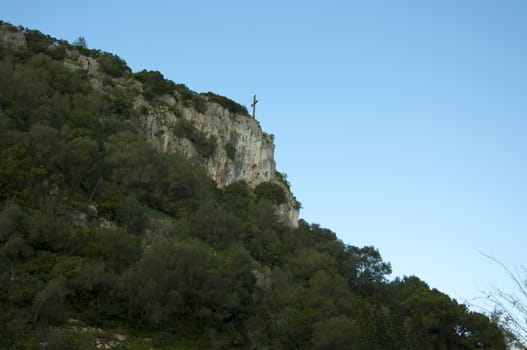 Portugal at the top of the mountain is a very long time, this cross