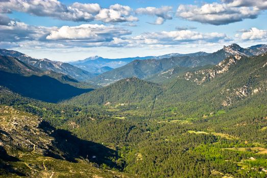 A panorama of the National Park of Cazorla, Spain