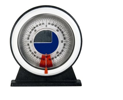 magnetic protractor isolated over white with clipping path at this size.