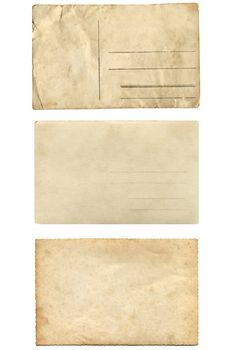 A blank postcard useful as a background - isolated over white background