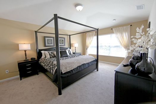 A King Master Bedroom, interior shot of a Home