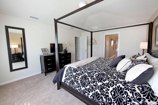 A King Master Bedroom, interior shot of a Home