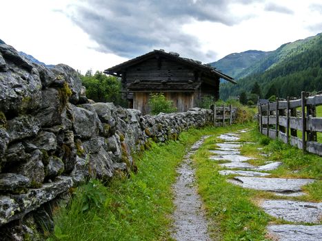 an old path in mountain