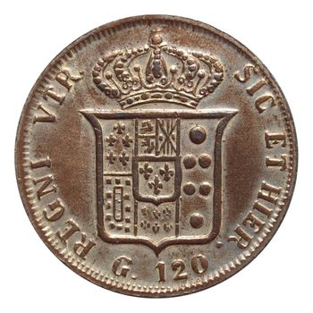 Vintage Italian coin from the reign of Naples