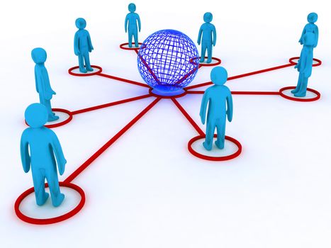 Concept image representing global networking. This image is 3d render.