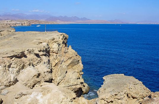Egypt. Landscape with coral beach and Red Sea.