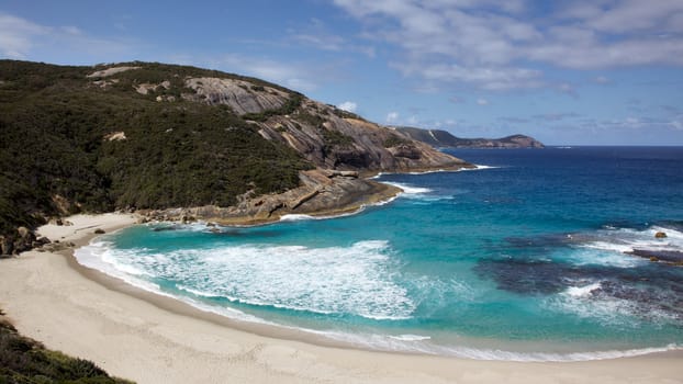 Salmon Holes Beach, in Torndirrup National Park, near the town of  Albany in Western Australia.