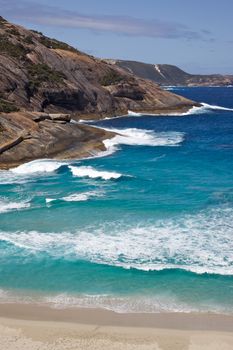 Salmon Holes Beach, in Torndirrup National Park, near the town of  Albany in Western Australia.