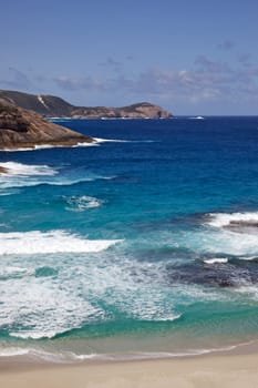 Salmon Holes Beach, in Torndirrup National Park, near the town of  Albany in Western Australia.