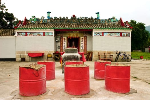 Chinese Temple(Hau Wong) Temple in Hong Kong, China