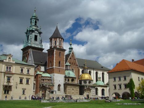 cathedral on Wawel Hill in Cracow ( Krakow ), Poland