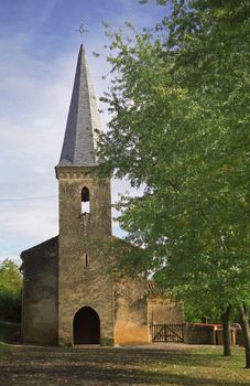 The parish church at Sauboires SW France