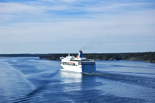 Cruise ship in the Stockholm archipelago