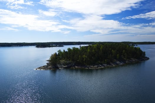 Swedish archipelago in sunny day