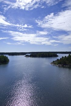 Swedish archipelago in sunny day