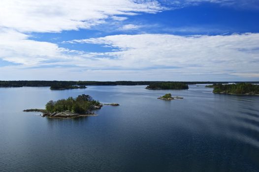 Swedish archipelago in sunny day