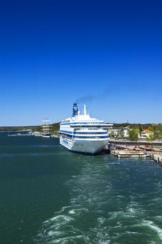 Cruise ship in the Mariehamn