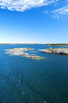 Swedish archipelago in sunny day