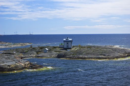 Swedish archipelago in sunny day