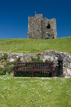 Ruins of Tenby Castle, Wales, United Kingdom