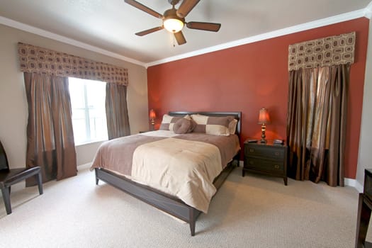 A King Master Bedroom, Interior Shot of a Home