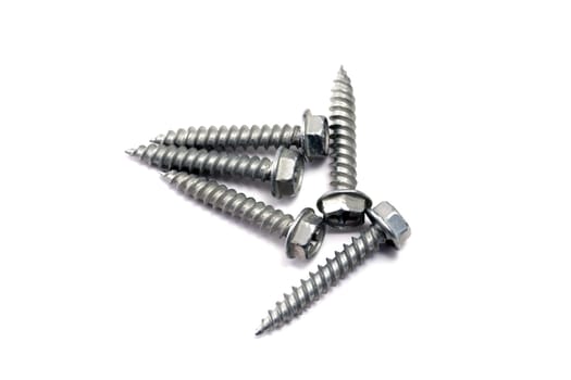 Screws isolated on white