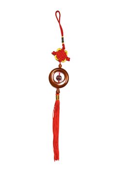 Chinese lucky pendant isolated on white background