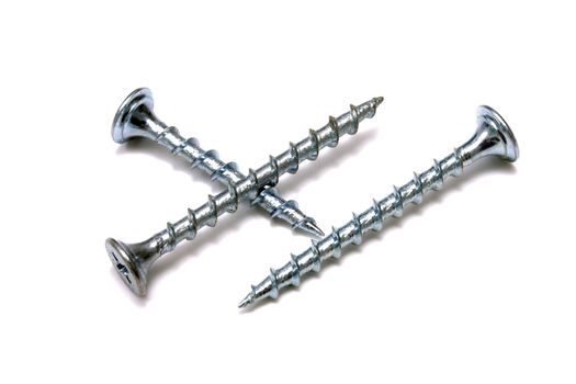 Screws isolated on white