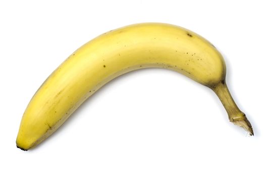 A ripe banana isolated on white background