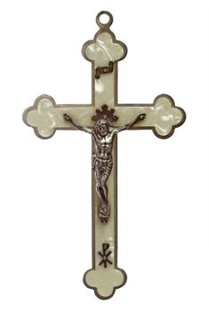 A a crucifix isolated on white background