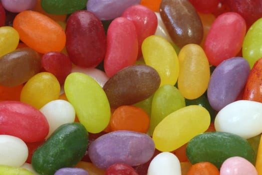 Lots of jelly beans in a colorful background of chewy goodness.