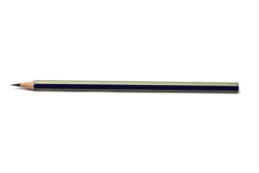 Black pencil isolated on white background 

