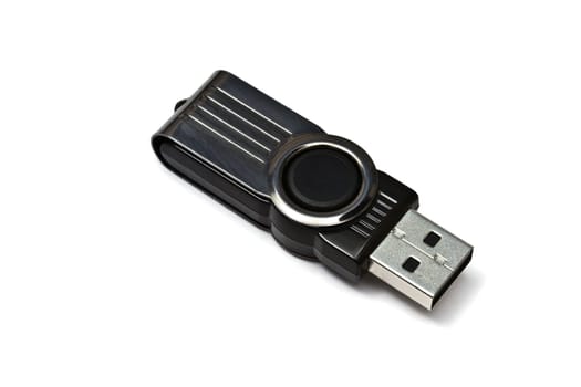 USB storage drive isolated on white 
