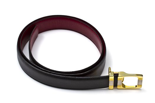 Leather belt isolated on white background 
