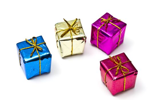 Christmas decorations isolated on white background 
