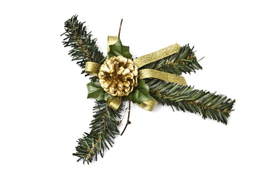 Christmas decorations isolated on white background 
