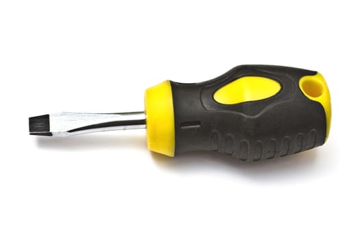 Mini screwdriver isolated on white background 

