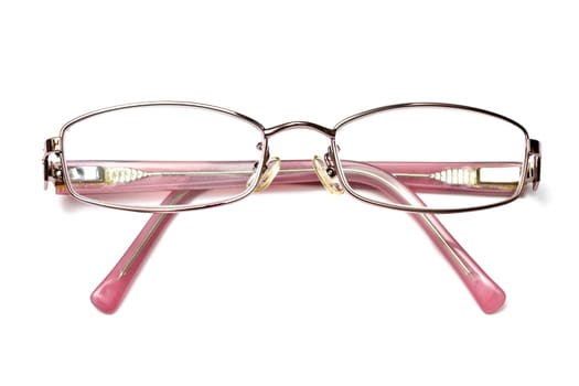 Lady's reading glasses isolated on white background