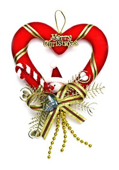 Christmas decorations isolated on white background 
