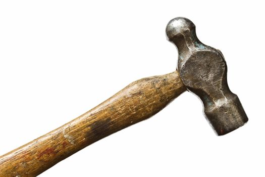 An old Hammer isolated on white background
