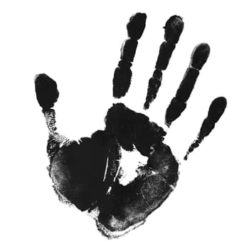 Monochrome hand print